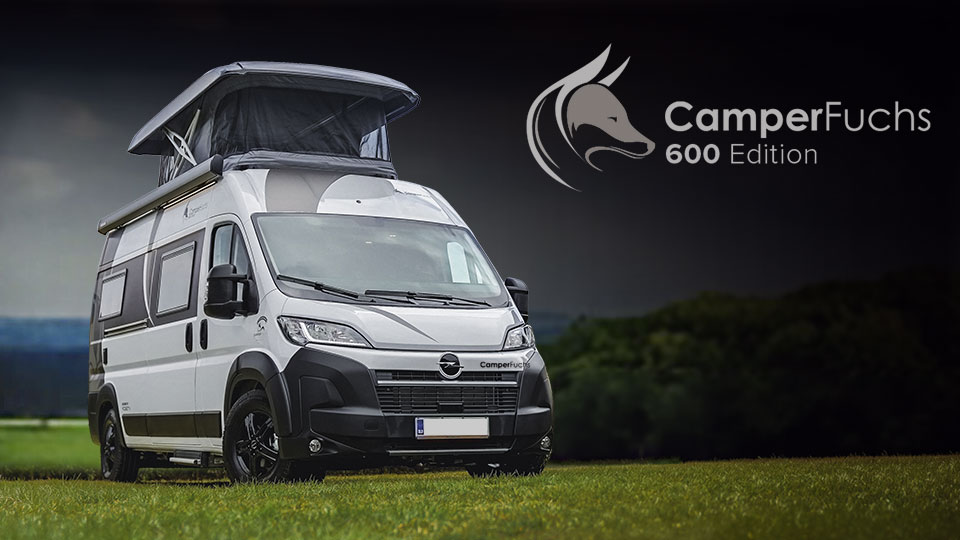 Camperfuchs EDITION 600 Campervan mit aufgestelltem Dach