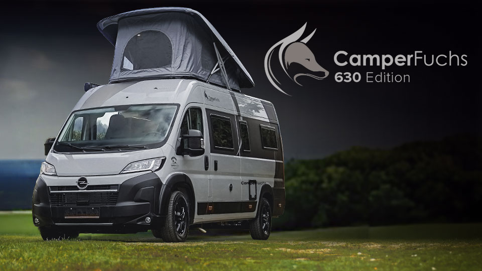 Camperfuchs EDITION 630 Campervan mit aufgestelltem Dach